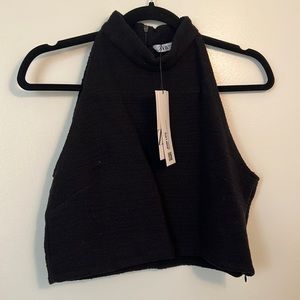 Zara black crop top